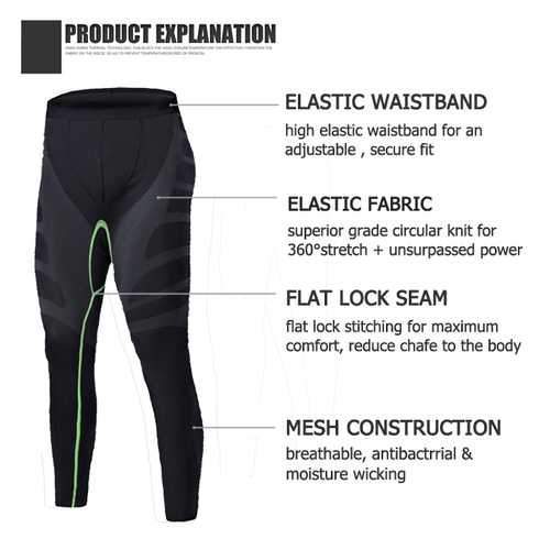 Mens Professional Sports Compression Tights Quick Dry Breathable Sports Pants Sportswear