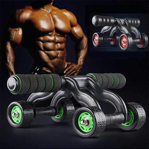 Sports Fitness Four-Wheels Power Roller Abdomen Exercise Wheels Equipment Muscle Strength Training