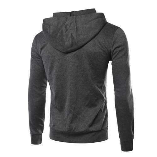 Mens Sweatshirt Solid Color Fashion Sweaters Multi Zipper Casual Hoodies