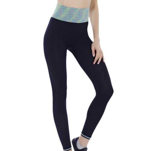 Women Sports Ninth Leggings Patchwork Quick Dry Running Yoga Fitness Pants Legging