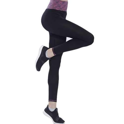 Women Sports Ninth Leggings Patchwork Quick Dry Running Yoga Fitness Pants Legging