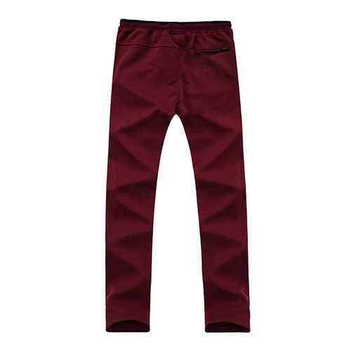 Extra Large Size Men Sports Casual Running Slacks Cotton DrawstringWaist Zipper Pocket Pants