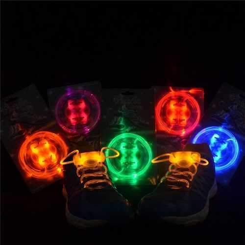 LED Shoelace Night Running Light Up Safety Shoestring Multicolor Luminous Shoelace