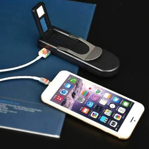 Multifunctional Outdoor Portable Power Bank With Clip LED Light For Night Runner