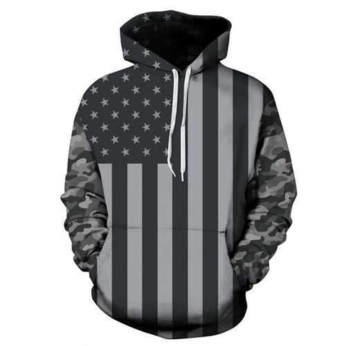 USA Flag 3D Print Hoodies Autumm Winter Fashion Casual Unisex Hooded Sweatshirts