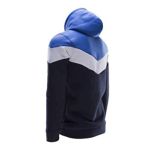 Mens Casual Fleece Lined Hooded Sweatshirt Stitching Warm Pullover Hoodies