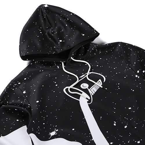 3D Pouring Milk Printing Hoodies Unisex Fashion Casual Funny Print Sweatshirt Pullover