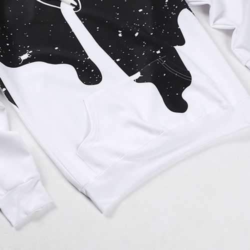 3D Pouring Milk Printing Hoodies Unisex Fashion Casual Funny Print Sweatshirt Pullover