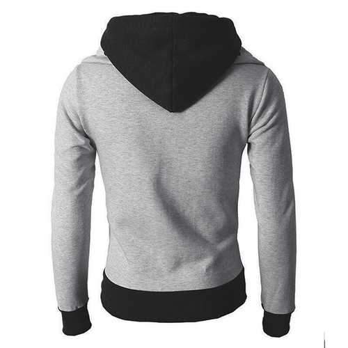 Cotton Stitching Color Tops Zipper Sweatshirts