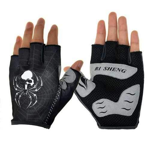 RI SHENG MTB Mountain Motocross Cycling Glove Bike Bicycle Sports Antiskid Half Finger Gloves