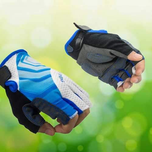 RI SHENG Shockproof Breathable MTB Half Finger Gloves Mountain Cycling Gloves Bicycle Motocross Gloves