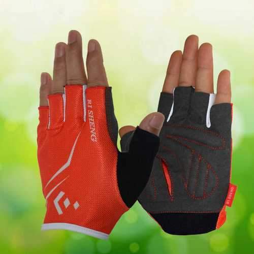 RI SHENG Breathable Cycling Glove Men Women Sports Bike Bicycle Cycling Short Half Finger Gloves