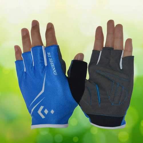 RI SHENG Breathable Cycling Glove Men Women Sports Bike Bicycle Cycling Short Half Finger Gloves