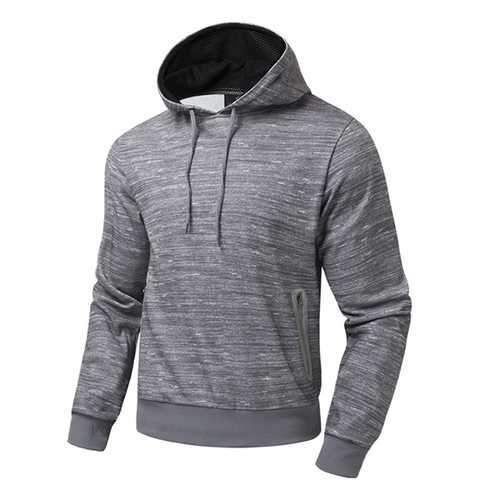 Fashion Casual Loose Hood Pullovers Solid Color Sports Hooded Hoodies