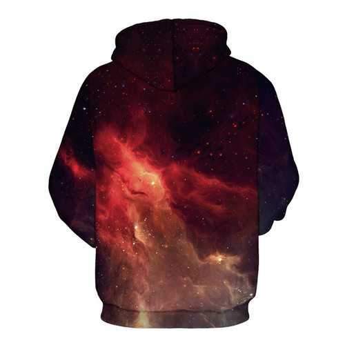 Mens Fashion Flame 3D Printing Hoodies Sweatshirt Casual Loose Sport Sweatshirt