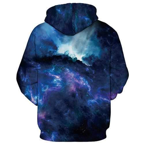 Mens Fashion Space 3D Printing Hoodies Sweatshirt Loose Casual Sport Sweatshirt