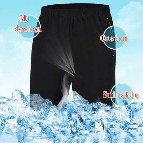 Summer Mens Running Sports Shorts Thin Breathable Quick Drying Leisure Knee-length Shorts