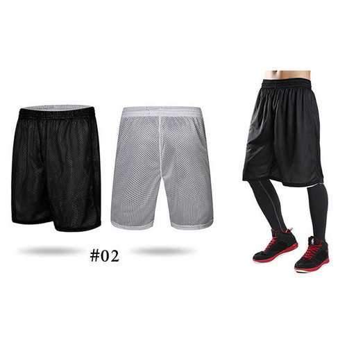 Summer Basketball Running Speed Dry Shorts Men's Double-Way Breathable Loose Beach Shorts