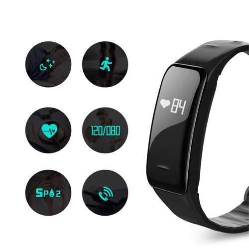 C1 Blood Pressure Oxygen Heart Rate Pedometer Smart Wrist Band Bracelet Watch for Samsung Xiaomi 6