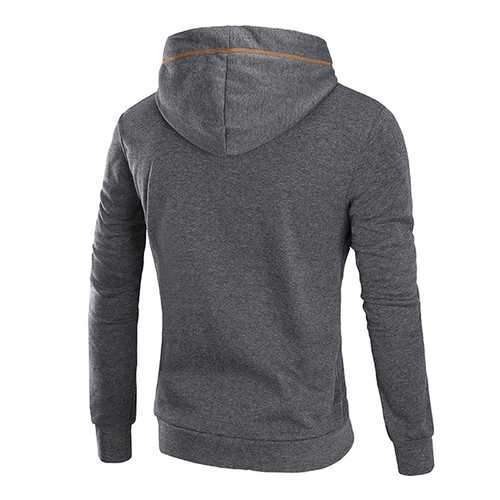 Men's Casual Letter Printed Hoodies Fashion Big Front Pocket Thick Sport Hooded Sweatshirt