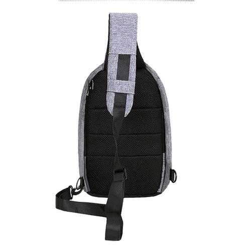 Men External USB Charging Multi-Function Sling Bag Water Repellent Anti Theft Bag for Ipad