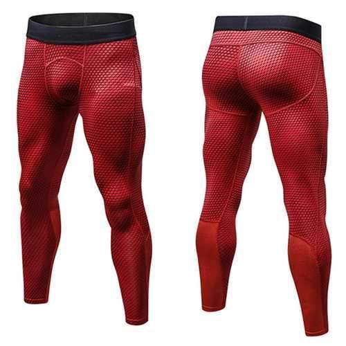 PRO Fitness Quick Dry Stretch Tights Running Trousers Men's Casual 3D Printed Pants