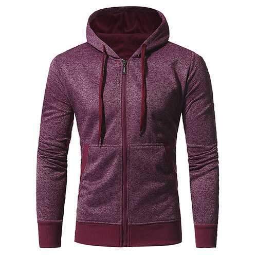 Men's Casual Fashion Snowflake Cloth Slim Fit Sport Hoodies Long Sleeve Sport Zipper Sweater