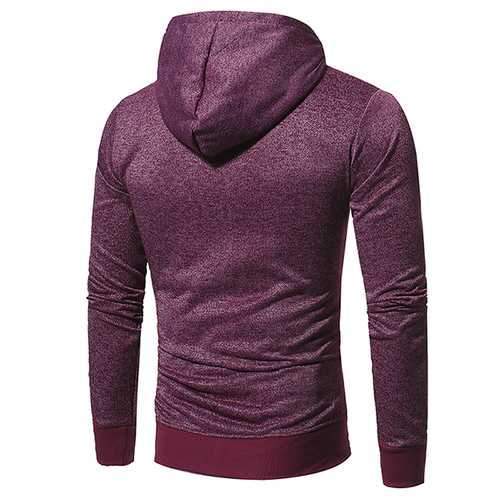 Men's Casual Fashion Snowflake Cloth Slim Fit Sport Hoodies Long Sleeve Sport Zipper Sweater