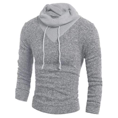 Mens Hoodie Color Stitching Pullover Winter Sportswear Long Sleeve Sweater Casual Shirt