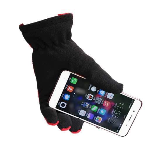 BIKIGHT Autumn Winter Screen Touch Fleece Glove Outdoor Windproof Warm Sensitive Touch Gloves