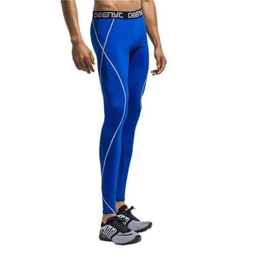 Mens Fashion Line Running High-elastic Tight Pants Fitness Pants Quick-drying Basketball Leggings