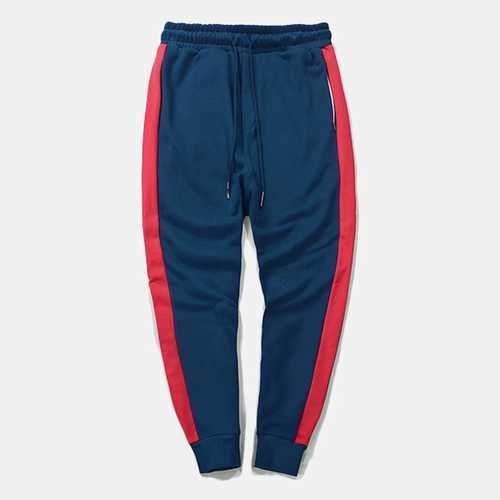 Cotton Fashion Striped Feet Pants Elastic Waist Sports Pants