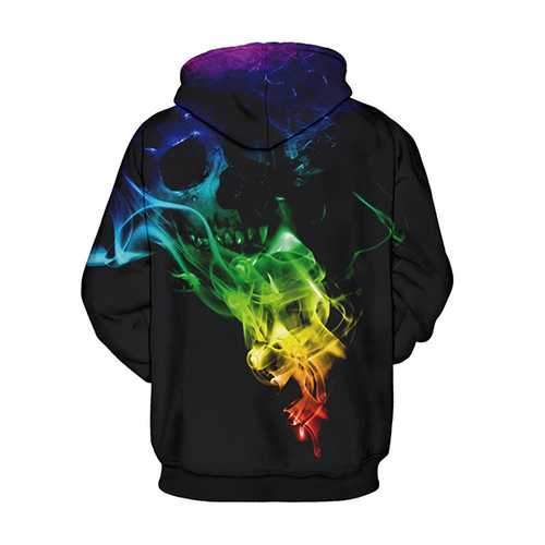 Unisex Fashion Skull Digital Printing Sportswears Hoodies