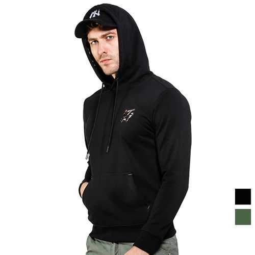 Camouflage Hat Stylish Hoodies Cotton Sport Hooded Tops