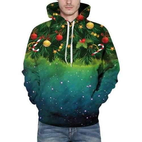 Christmas Tree Digital Printing Baseball Uniform Hoodies