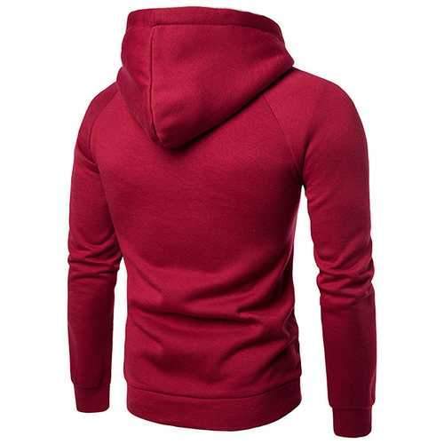 Fashion Zipper Collar Cashmere Hooded Sweater