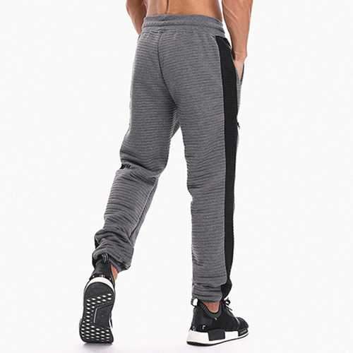 Men's Fitness Running Stitching Color Casual Sports Pants