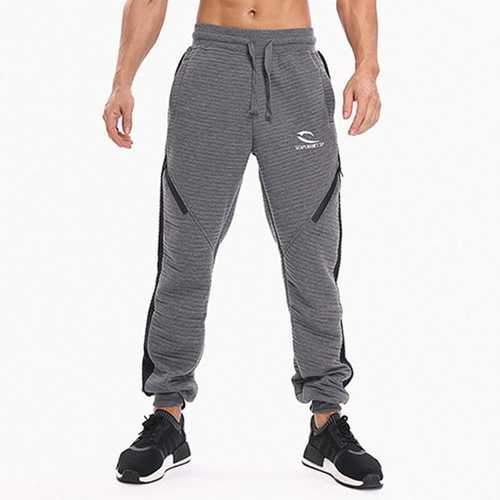 Men's Fitness Running Stitching Color Casual Sports Pants