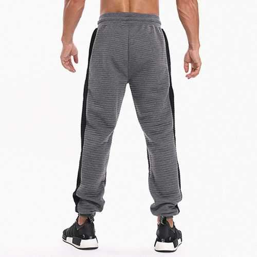 Men's Fitness Running Stitching Color Casual Sports Pants