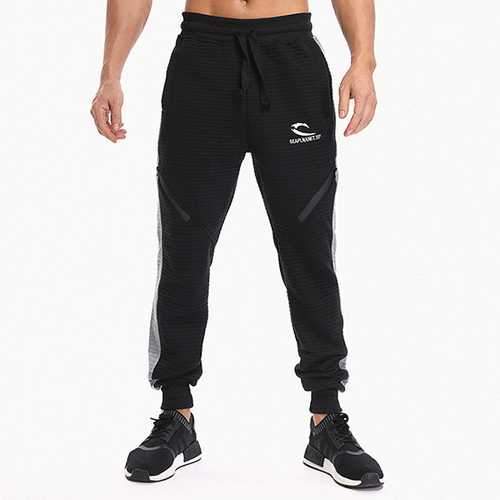 Men's Fitness Running Stitching Color Casual Sports Pants