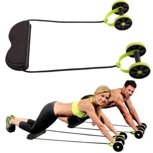 Multifunctional Abdominal Wheel Resistance Pull Rope Intensity Adjustable Muscle Fitness Equipment