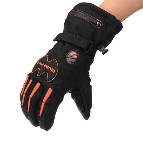 WARMSPACE Touchscreen  Temperature Adjustment 2x 5600mAh Batterie Winter Cycling Motorcycle Gloves Full Finger