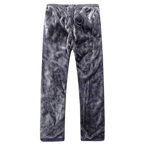 Mens Plush Warmth Leisure Pants Breathable Sports Pants