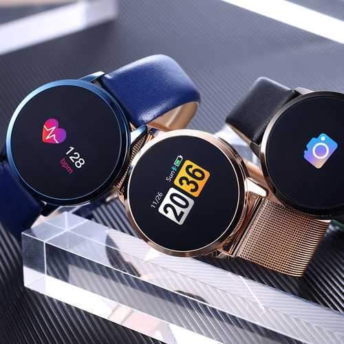 Newwear Q8 0.95 inch OLED Color Screen Blood Pressure Heart Rate Smart Watch for Android iOS