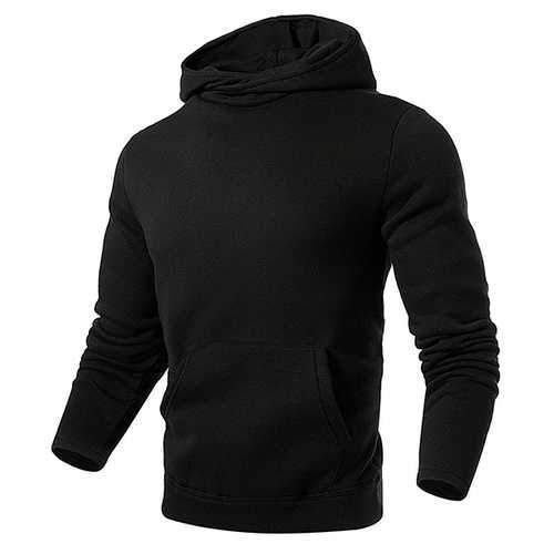 Solid Color Casual Cotton Long Sleeve Hoodies