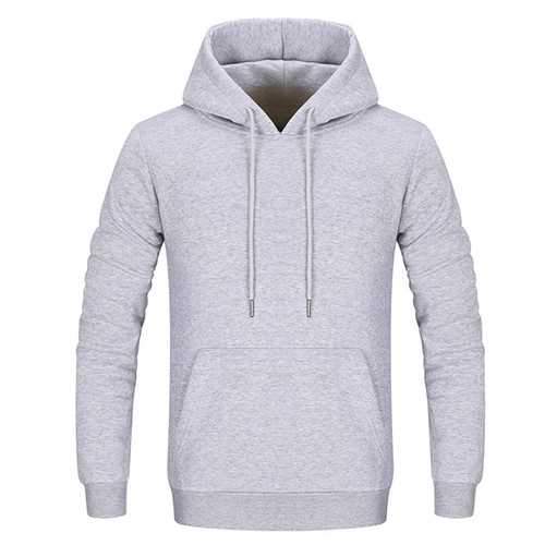 Men's  Casual Solid Color Cotton Hoodies Sweatshirts