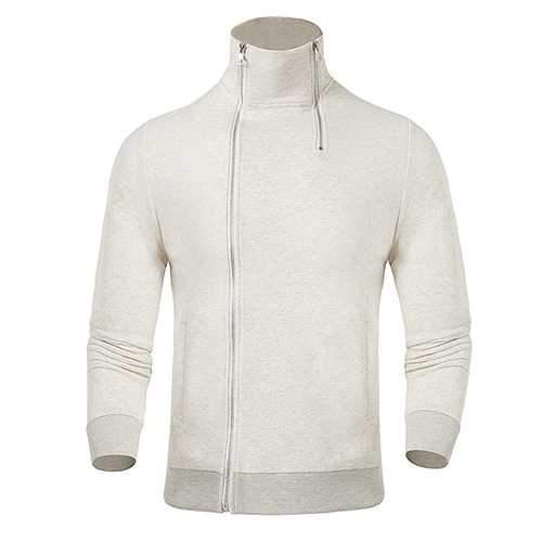 Men's Fashion Double Zipper Stand Collar Sweatshirt