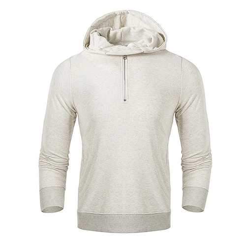 Fashion Mens Half-cardigan Cotton Hoodies