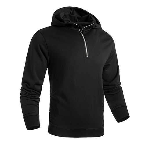 Fashion Mens Half-cardigan Cotton Hoodies