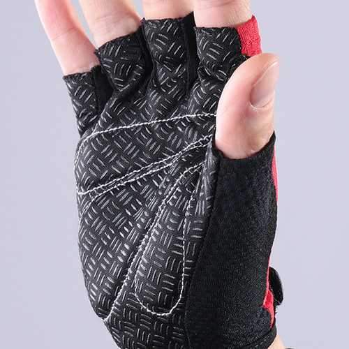 WHEEL UP S043 Men Anti-skidding Wearproof Half Finger MTB Mountain Bike Gloves